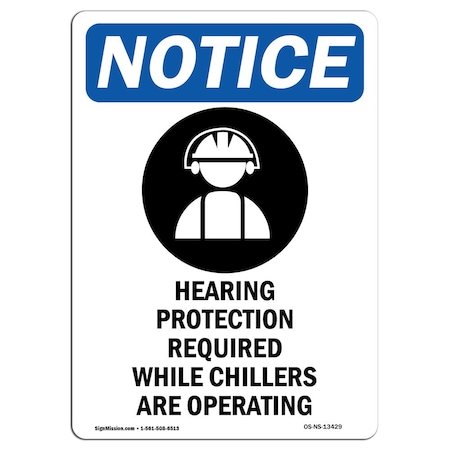 Signmission OSHA Sign, Hearing Protection, 14in X 10in Aluminum, 10" W, 14" H, Portrait, OS-NS-A-1014-V-13429 OS-NS-A-1014-V-13429